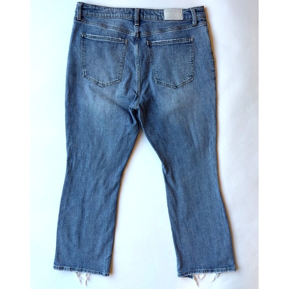 Pistola Lennon High Rise Straight Leg Distressed Stretch Jeans-Medium Wash-Sz 32 - Picture 8 of 14